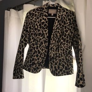 Leopard print blazer.